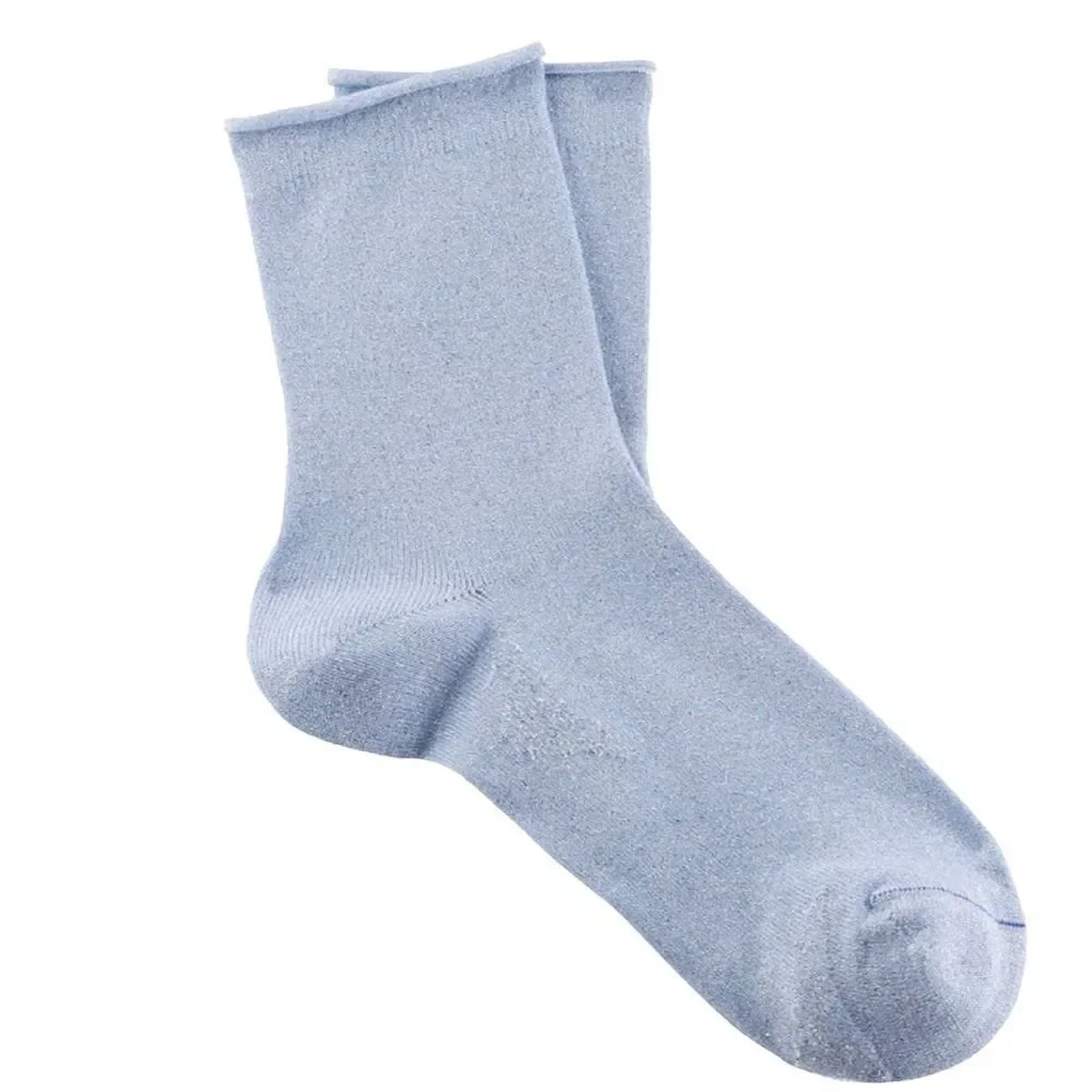 Birkenstock Cotton Sole Bling Skyway Blue Socks